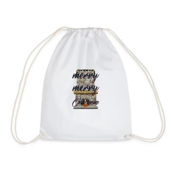 Merry Christmas - Drawstring Bag - white - Front