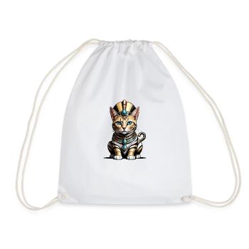 Chat Pharaon Chat Égypte Pyramide Cadeau - Sac de sport léger - blanc - Devant
