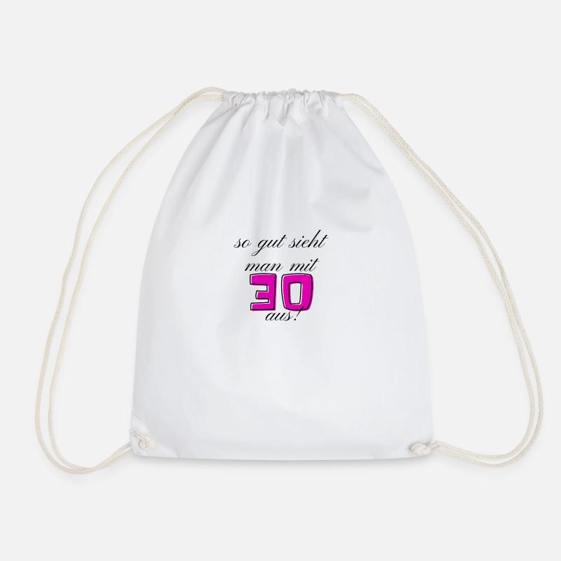 30. Geburtstag - Turnbeutel - Weiß