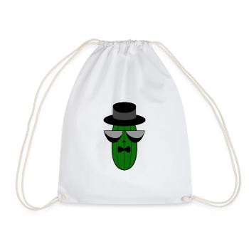 Gangster Mafia Concombre avec poche de lunettes de soleil - Sac de sport léger - blanc - Devant