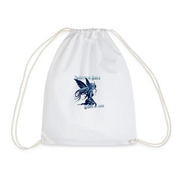 Angels Protect Me – Faith Design - Drawstring Bag - white - Front