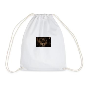 lion - Drawstring Bag - white - Front
