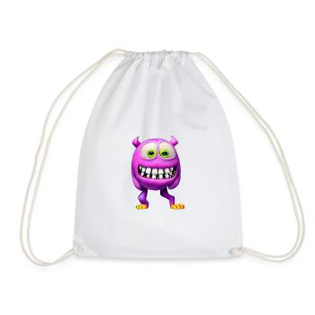 Cute Funny Cartoon Monster #8 - Turnbeutel - Weiß - Vorne