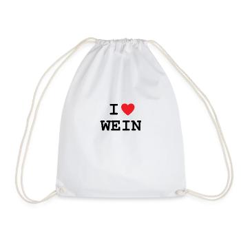 Ich liebe Wein - Turnbeutel - Weiß - Vorne