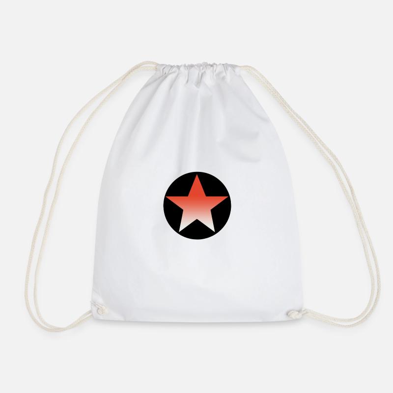 star 8 - Drawstring Bag - white