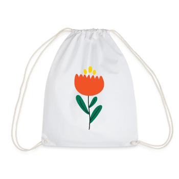 Fleur Tulipe Naturelle - Sac de sport léger - blanc - Devant