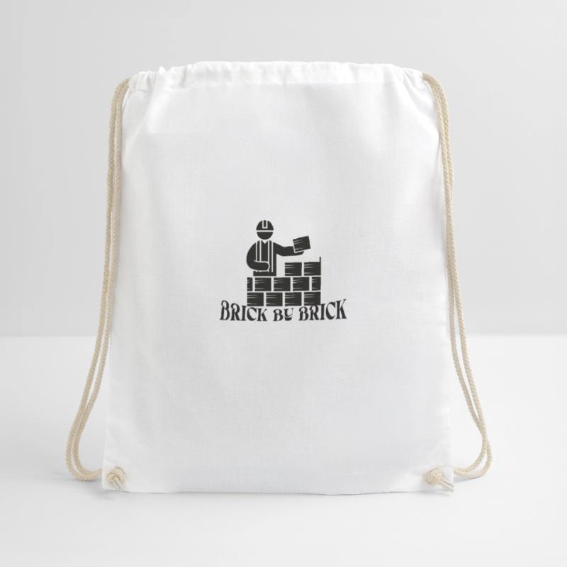 Brick by Brick - Meme Spruch Turnbeutel