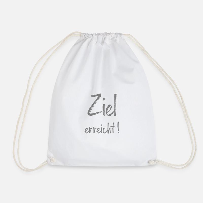Ziel erreicht! Prüfung - Turnbeutel - Weiß
