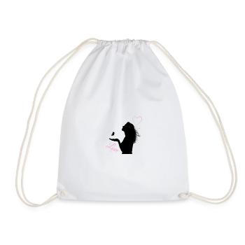 Love Butterfly - Drawstring Bag - white - Front