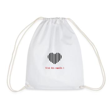 WEDDING. BRIDE-TO-BE. Bachelorette party. TEAM. TEAM MARIEE - Drawstring Bag - white - Front