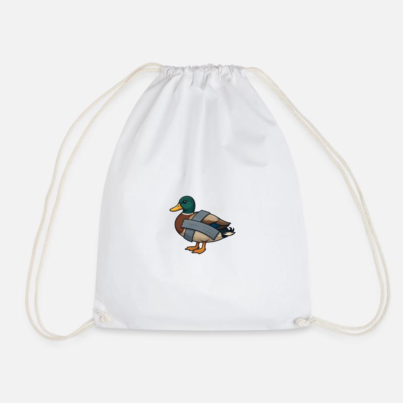 Duck Tape - Drawstring Bag - white