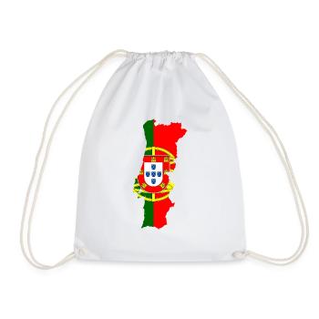 Carte du drapeau du Portugal - Sac de sport léger - blanc - Devant