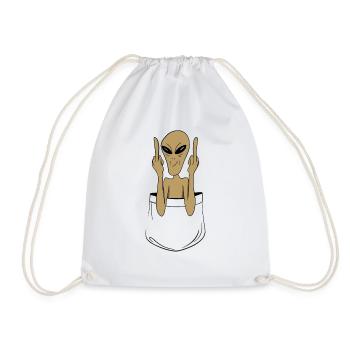 extraterrestre qui met votre doigt dans votre poche - Sac de sport léger - blanc - Devant