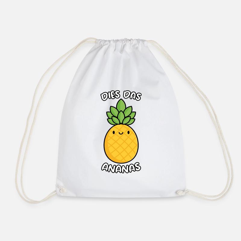 Dies Das Ananas - Turnbeutel - Weiß