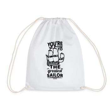 Sailor Sailing Sailboat Funny Dictons Cadeau - Sac de sport léger - blanc - Devant