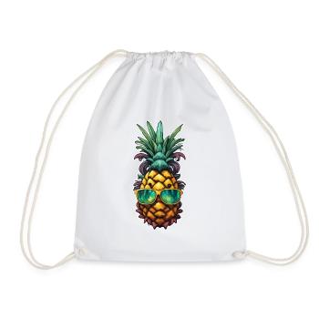 Frucht / Ananas / exotisch / tropisch / Vitamine - Turnbeutel - Weiß - Vorne