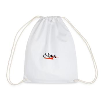 Best Granny Bicycle Mountain Bike Flash - Drawstring Bag - white - Front