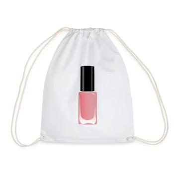Nail polish nails paint gift gift idea - Drawstring Bag - white - Front