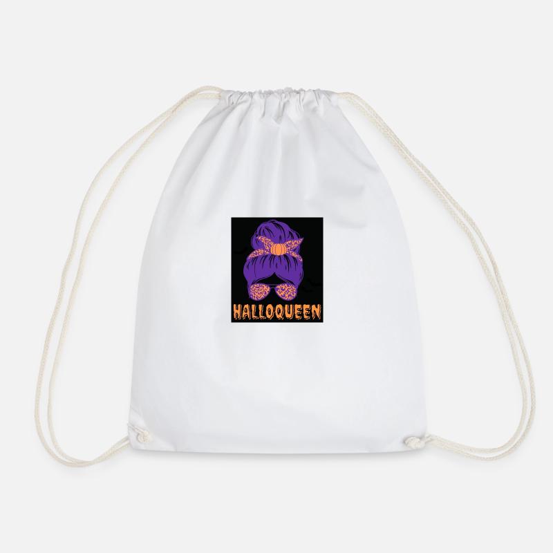 Halloqueen - Drawstring Bag - white