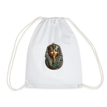 tutankhamun king Pharaonic digital graphic - Drawstring Bag - white - Front