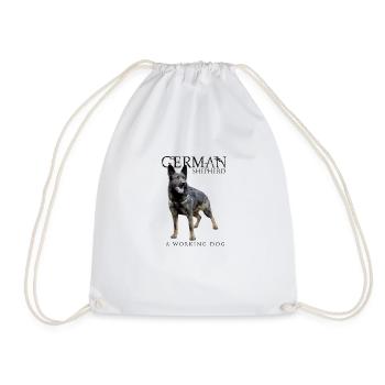 German Shepherd Dog - Drawstring Bag - white - Front