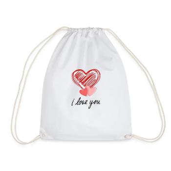 I love you - Turnbeutel - Weiß - Vorne