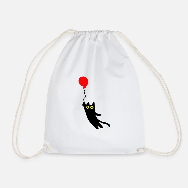 fliegende Katze - Turnbeutel - Weiß