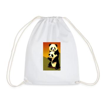Panda cool portrait dessin gros plan cool - Sac de sport léger - blanc - Devant