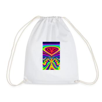 Psychedelic Colors 01 - Drawstring Bag - white - Front
