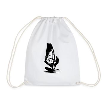 Windsurfing Sailing tricks Water Wind and sails - Drawstring Bag - white - Front
