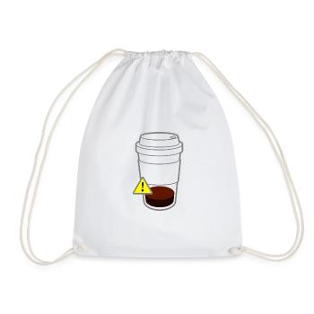 Warning Coffee - Sac de sport léger - blanc - Devant