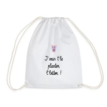 J'vais t'le planter l'bâton ! Bronzés font du ski - Sac de sport léger - blanc - Devant