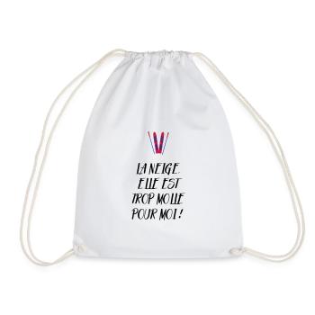 La neige, elle est trop molle pour moi ! Culte - Sac de sport léger - blanc - Devant