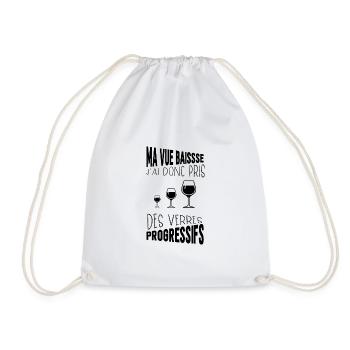 Ma vue baisse j'ai pris des verres progressifs - Sac de sport léger - blanc - Devant