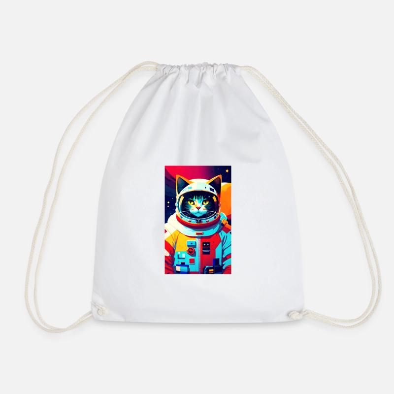 Astronauten-Katze - Turnbeutel - Weiß