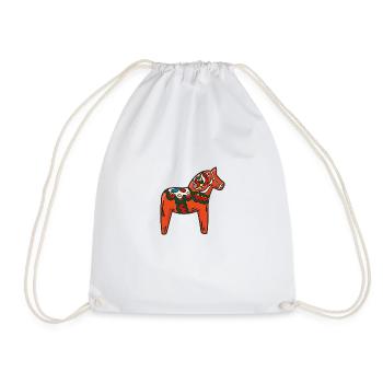 Cheval Dala Cheval Dala Symbole suédois typique - Sac de sport léger - blanc - Devant
