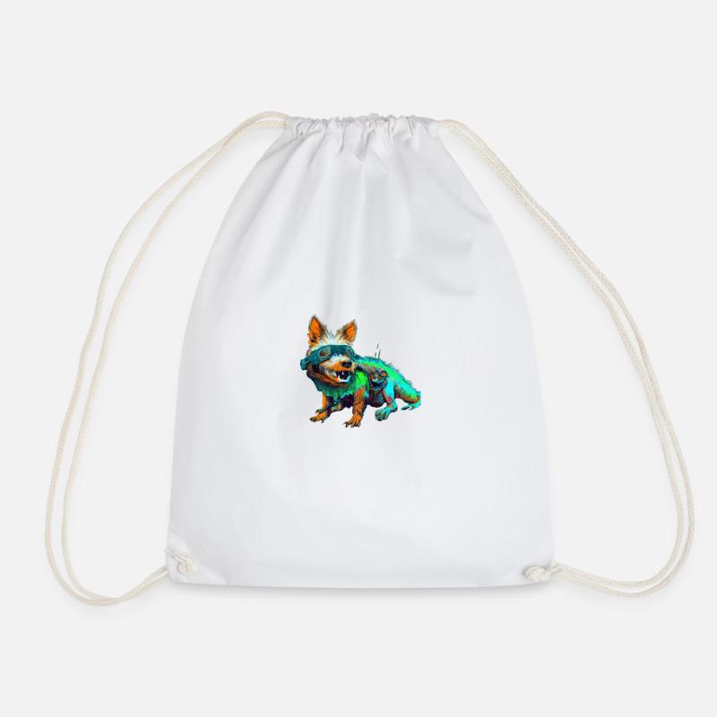 Crocoshire - Drawstring Bag - white