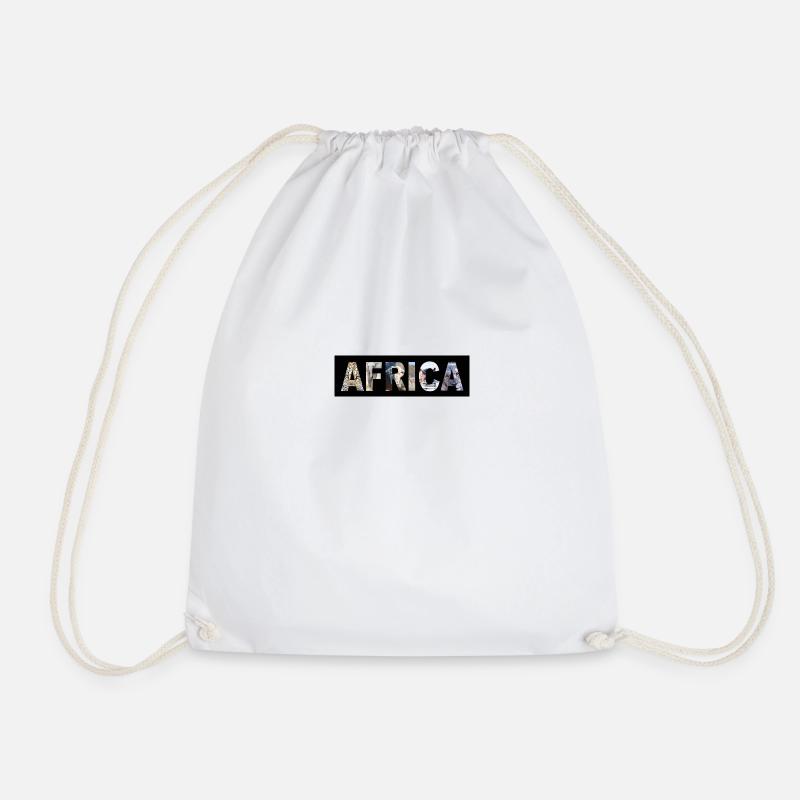 AFRICA - Drawstring Bag - white