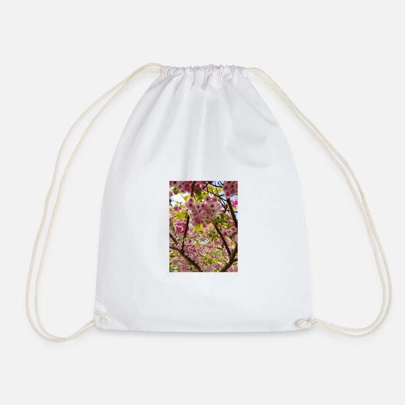 Cherry blossom magic in spring - Drawstring Bag - white