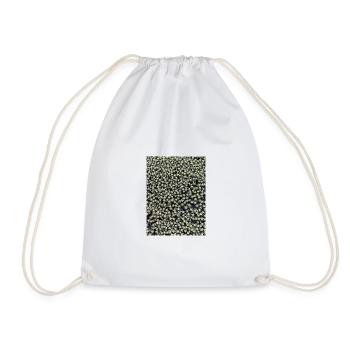 Star pattern in green shimmer - Drawstring Bag - white - Front