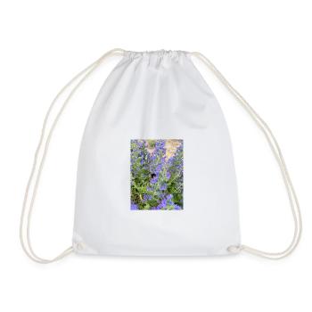 Lilac Blossoms Bee-Friendly Pattern - Drawstring Bag - white - Front