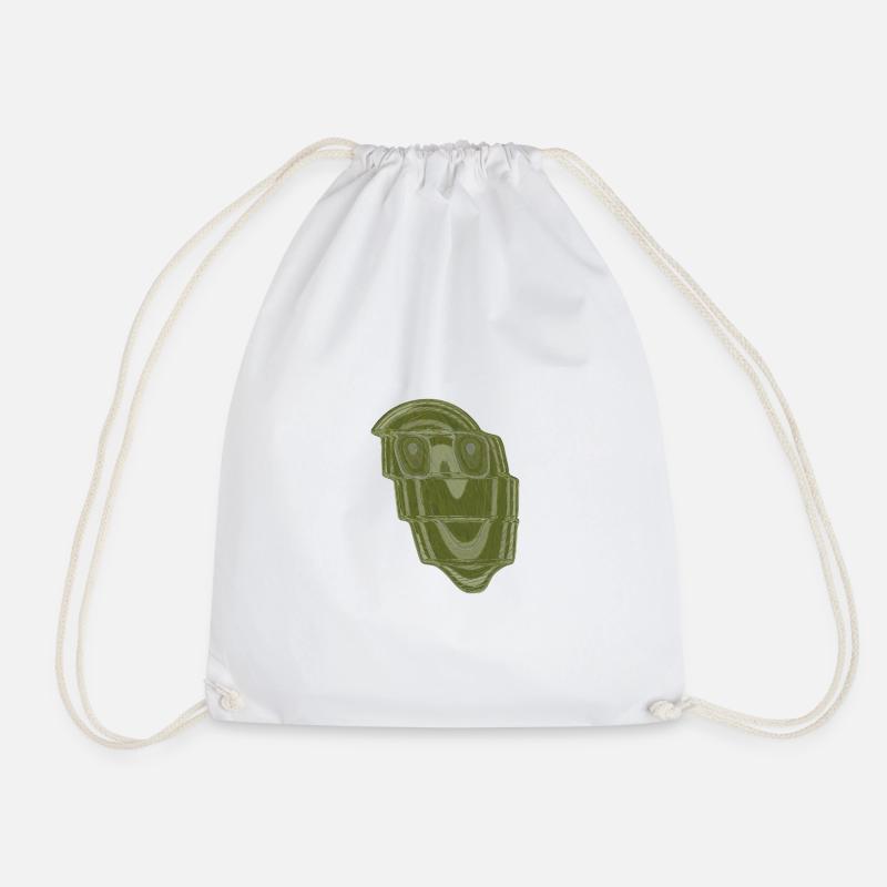 Smile - Drawstring Bag - white
