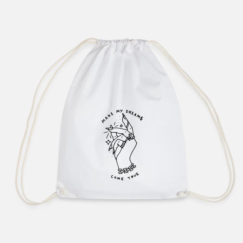 Idée de cadeau "Make My Dream Come Come True" - Sac de sport léger - blanc