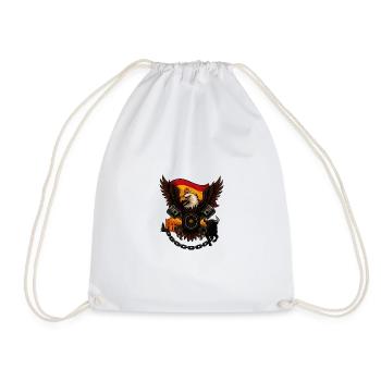 Eagle Rider – Strong Biker Spirit - Drawstring Bag - white - Front