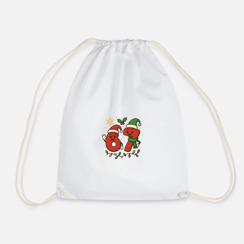 Merry Brainrot - Drawstring Bag - white