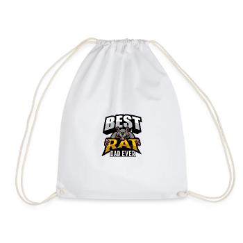 Rat - Drawstring Bag - white - Front