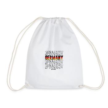 Grunge Germany Flag Typography - Drawstring Bag - white - Front