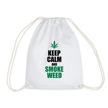 Keep Calm and Smoke Weed - Turnbeutel - Weiß - Vorne