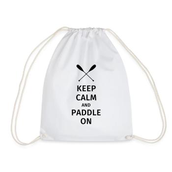 Keep Calm and Paddle on - Turnbeutel - Weiß - Vorne