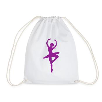 ballerina ballett dance dancer tanz taenzer yoga53 - Turnbeutel - Weiß - Vorne